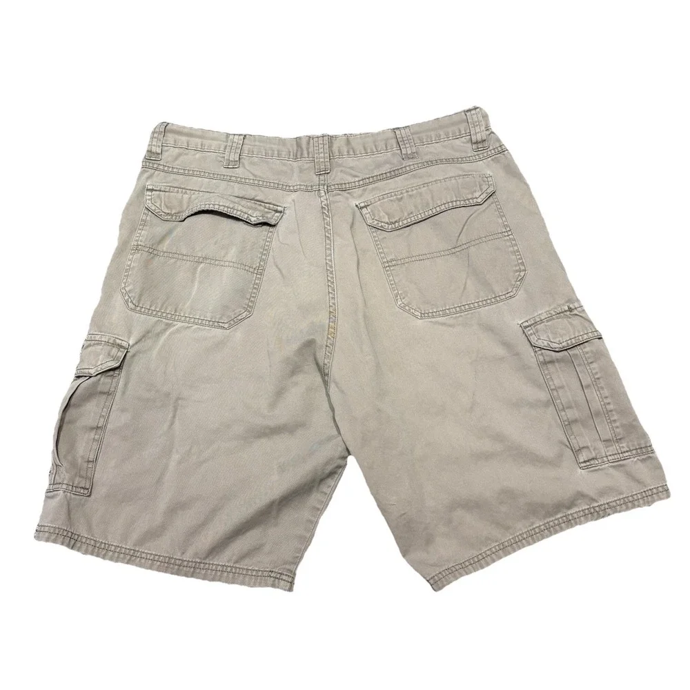 Wrangler Originals Cargo Shorts Men Khaki‎ Beige Utility Cotton Size 34